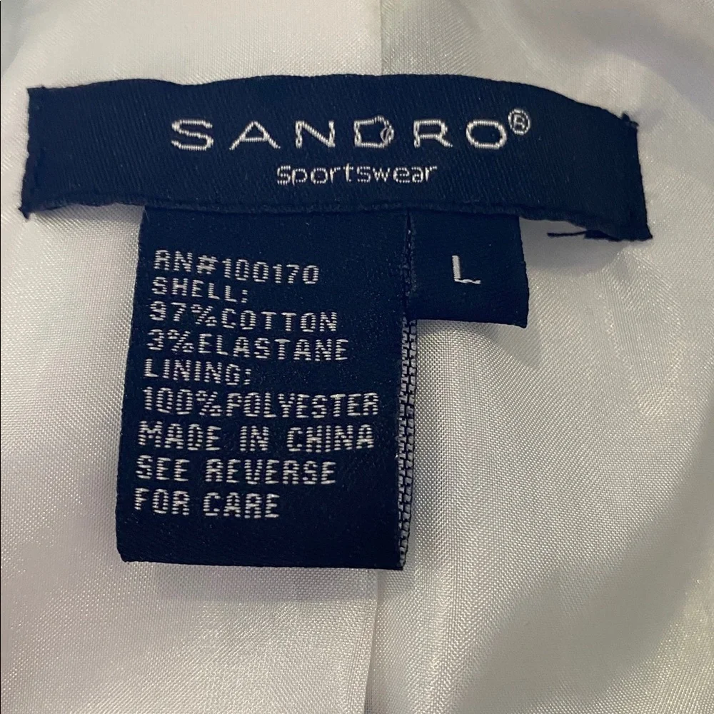 SANDRO Sportswear Oodles of O's Green Black Blue Jacket Blazer Ring Print L - Picture 9 of 9